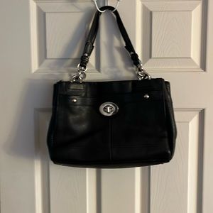 EUC black leather Coach bag